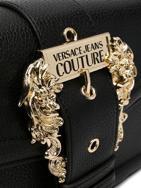 versace jeans couture buckle-fastening shoulder bag